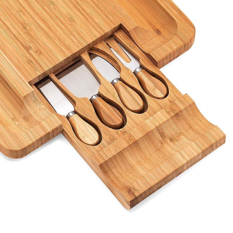 Cheese Board with Knives Wooden Board