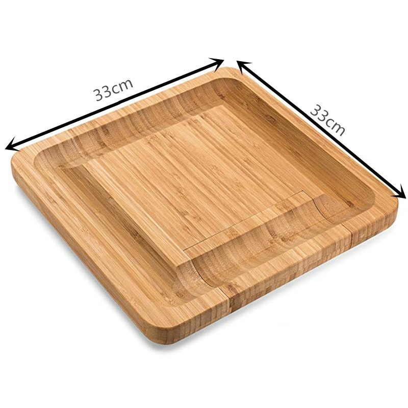 Cheese Board with Knives Wooden Board