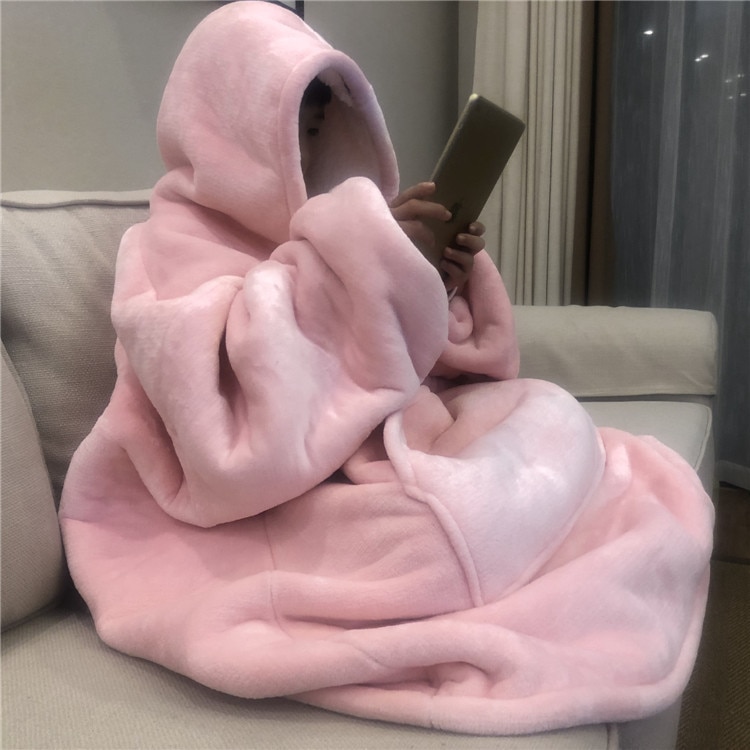 Hooded Blanket for Adults with Pockets