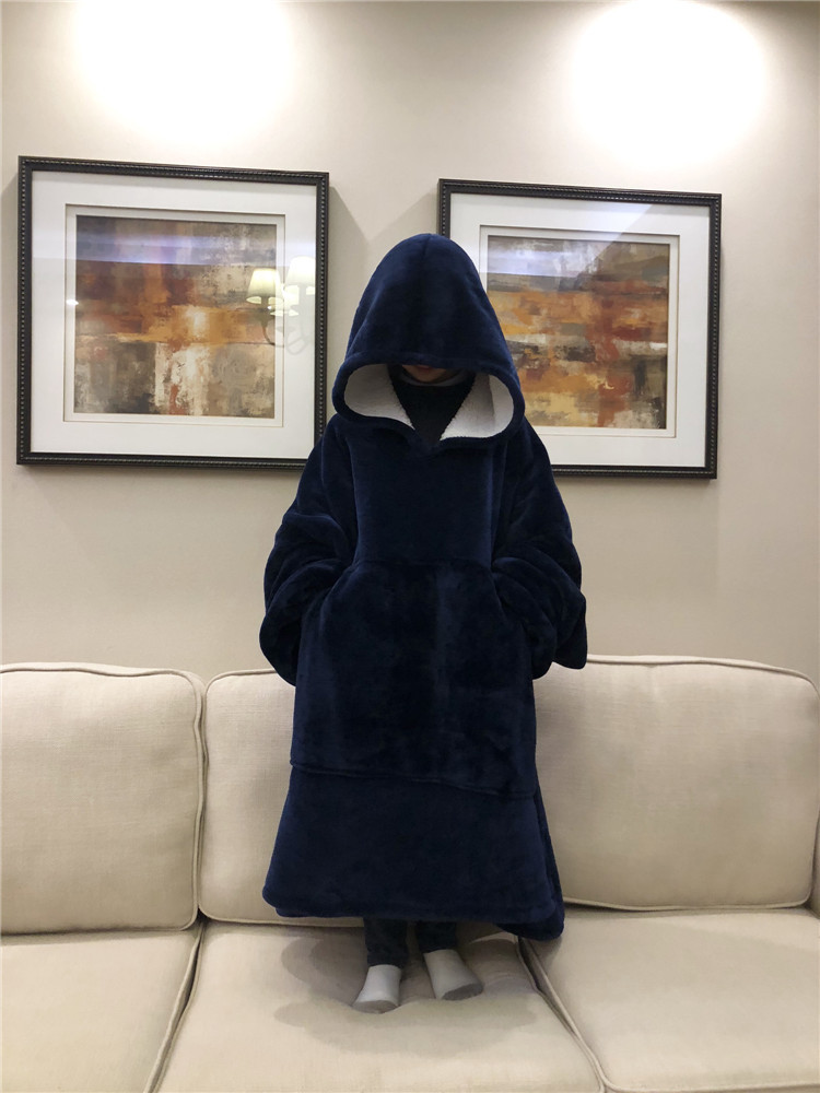 Hooded Blanket for Adults with Pockets