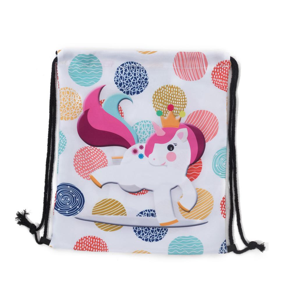 Girls Drawstring Bag Cute Printed Bag