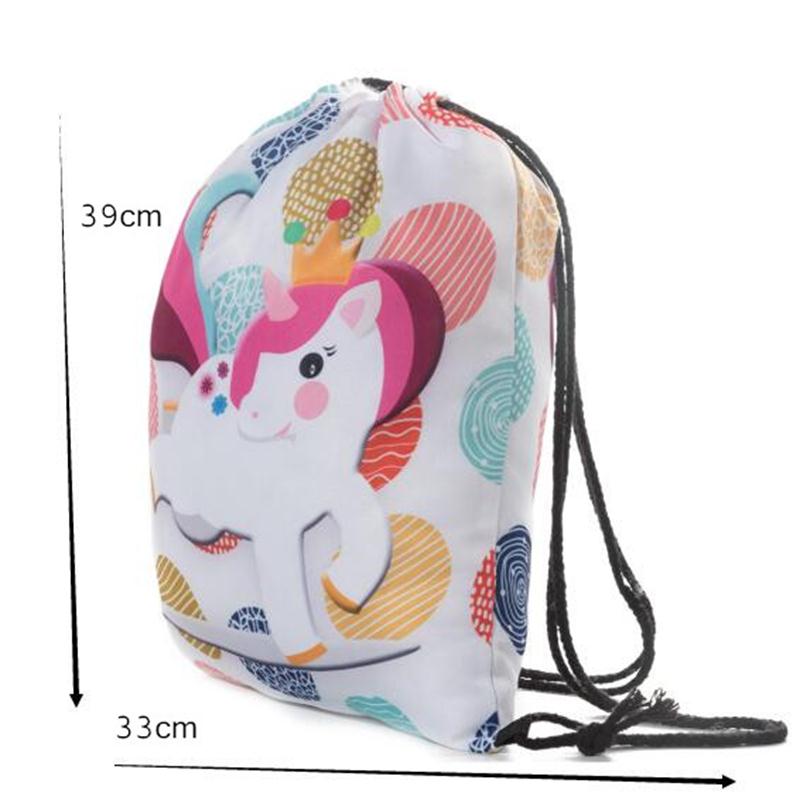 Girls Drawstring Bag Cute Printed Bag