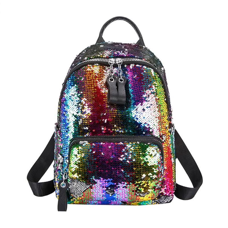 Girls Sequin Backpack Fashionable Bag