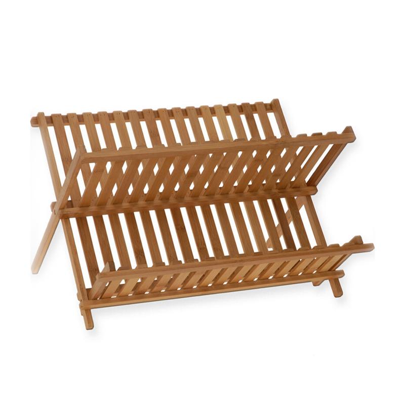 Foldable Wooden Dish Drying Rack