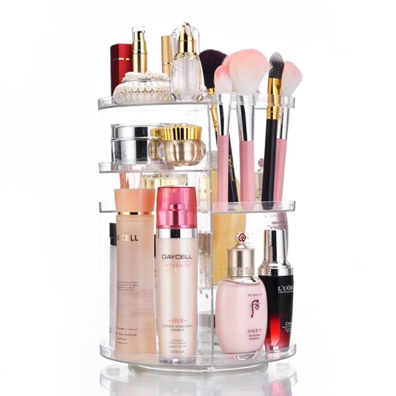 Countertop Makeup Organizer Rotating Rack