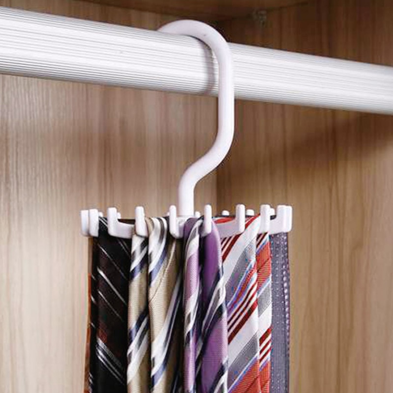 Tie Organizer 20-Slot Rotatable Hanger