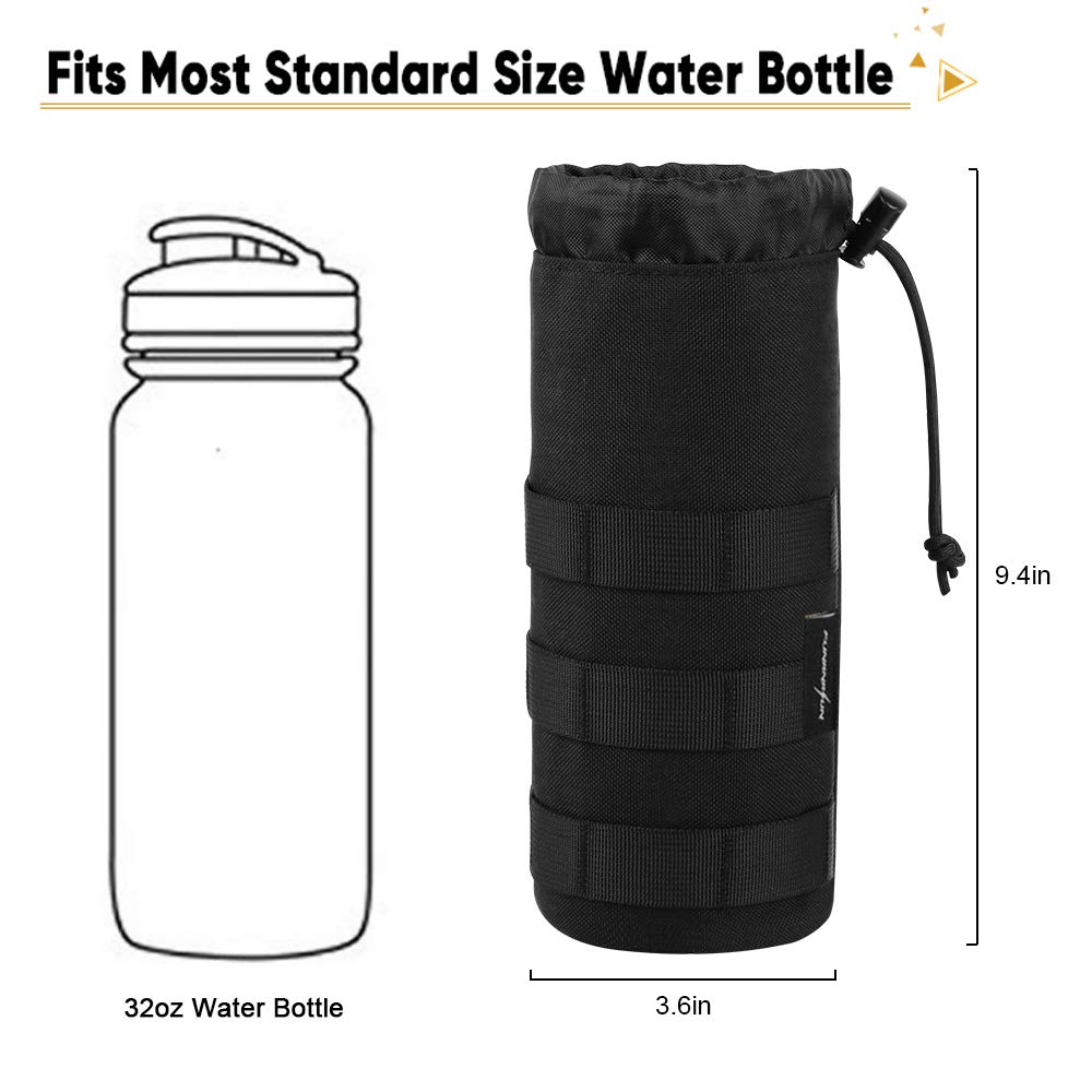 Water Bottle Pouch with Adjustable Strap