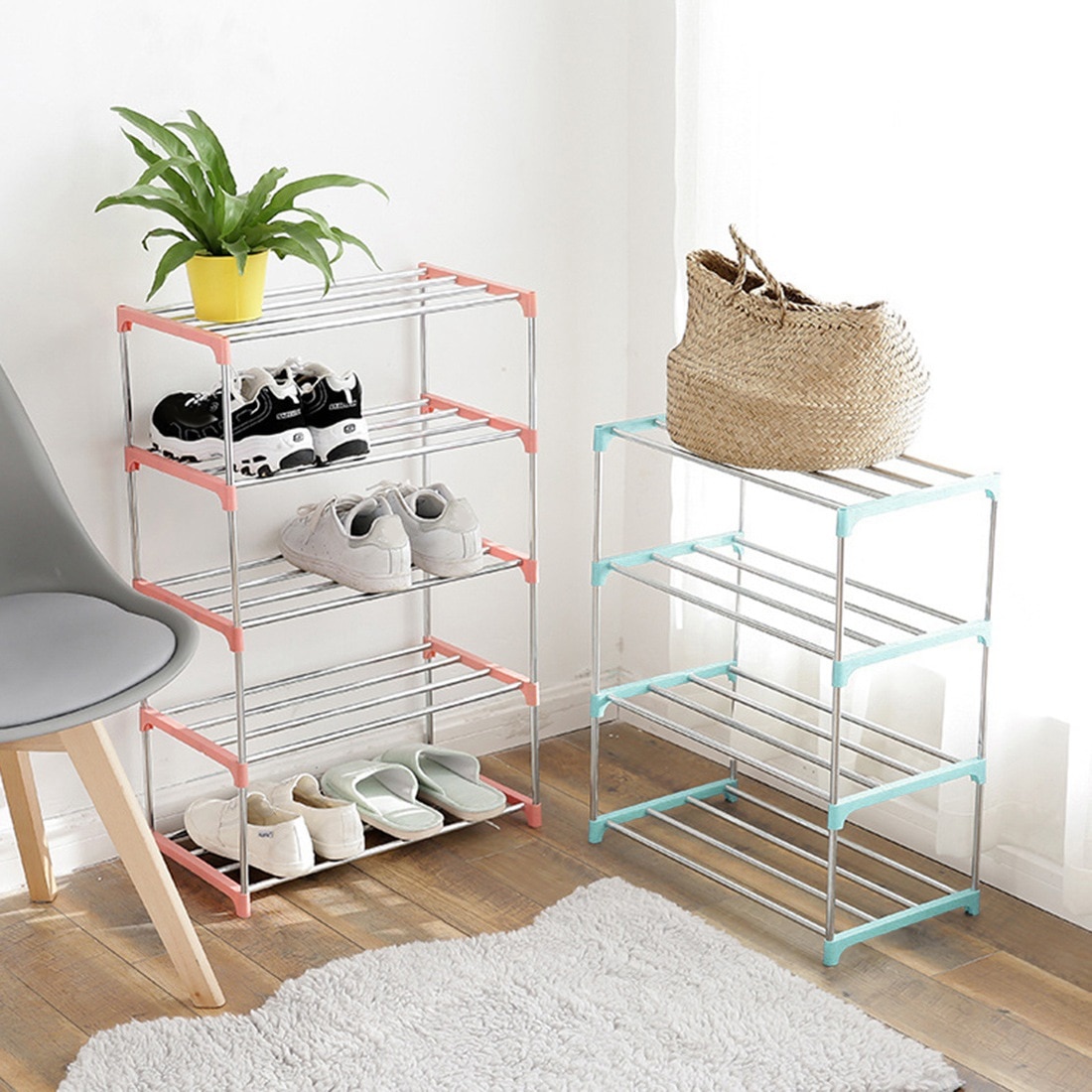 Steel Shoe Rack Storage Organizer