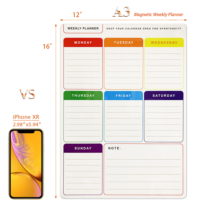 Magnetic Whiteboard For Fridge Weekly Planner