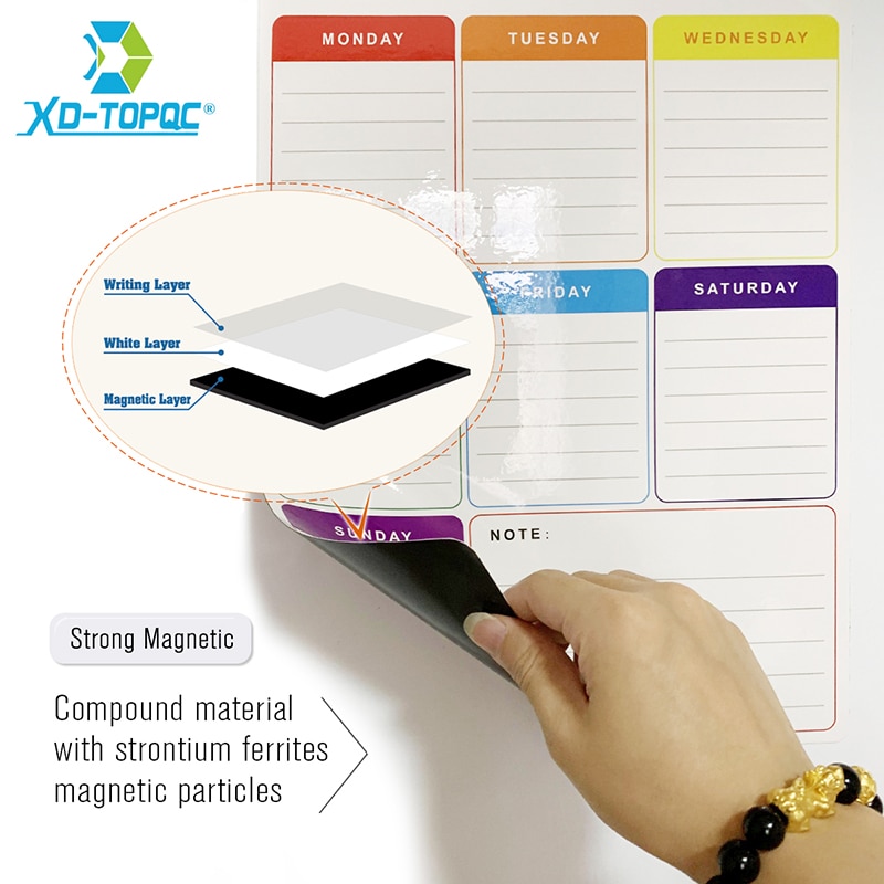 Magnetic Whiteboard For Fridge Weekly Planner