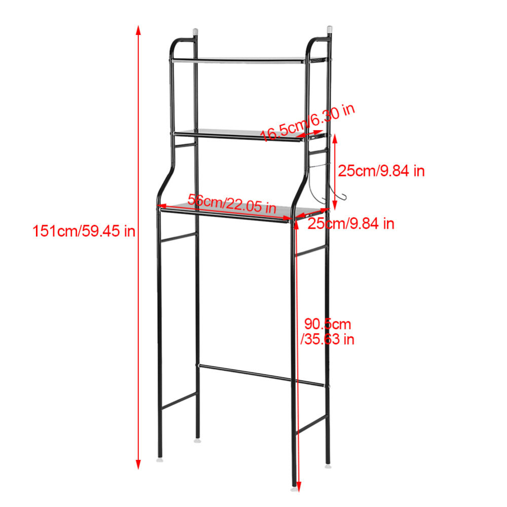 Over the Toilet Ladder 3-Tier Rack