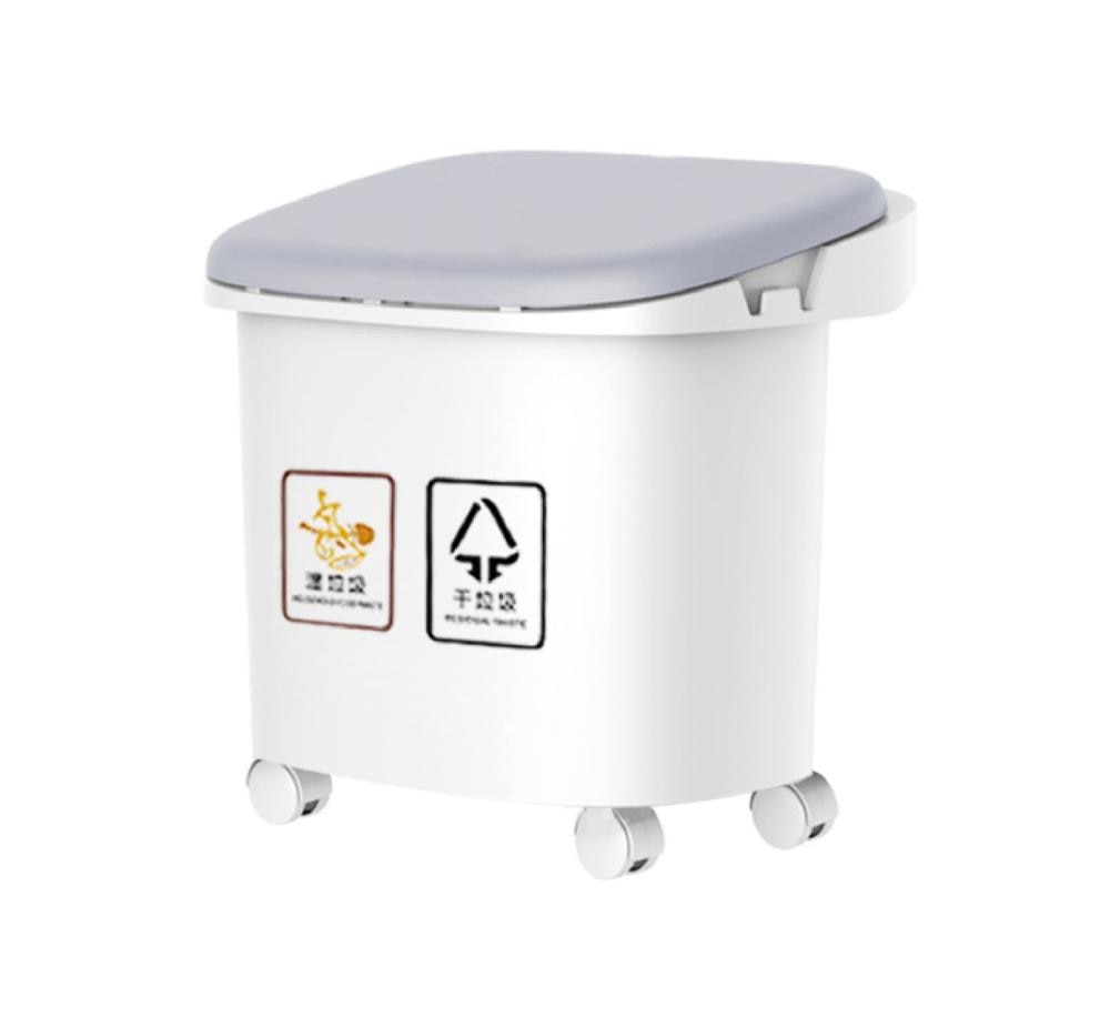 Trash Can with Wheels and Lid