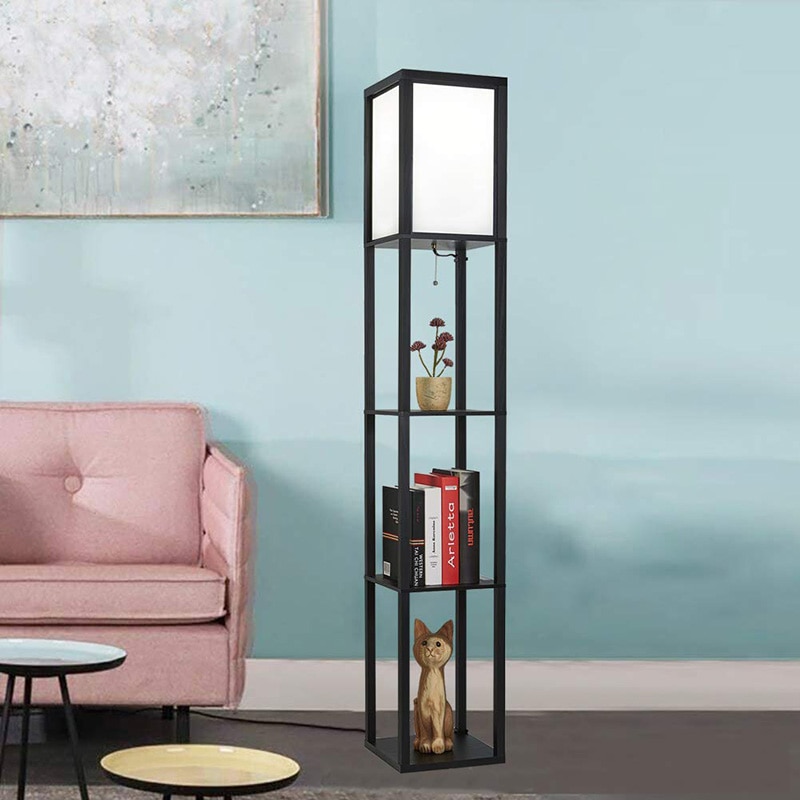 Floor Lamp With Shelves Lighting Fixture