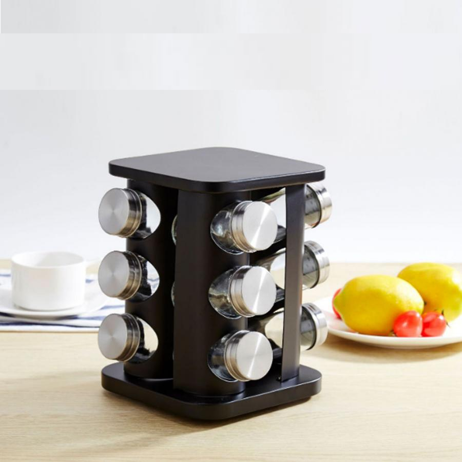 Rotating Spice Rack 12 Jar Organizer