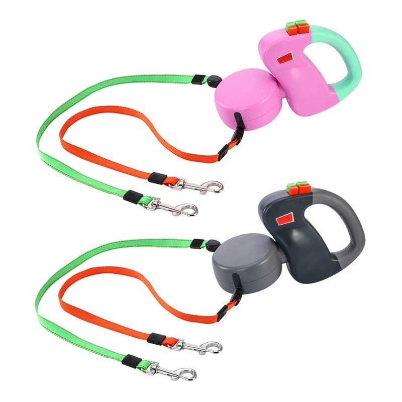 Dual Dog Leash Retractable Cord