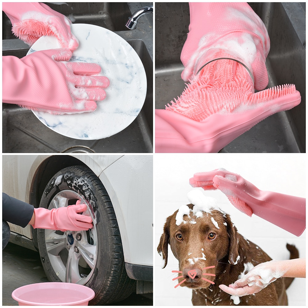 Silicone Dishwashing Gloves Cleaning Gloves