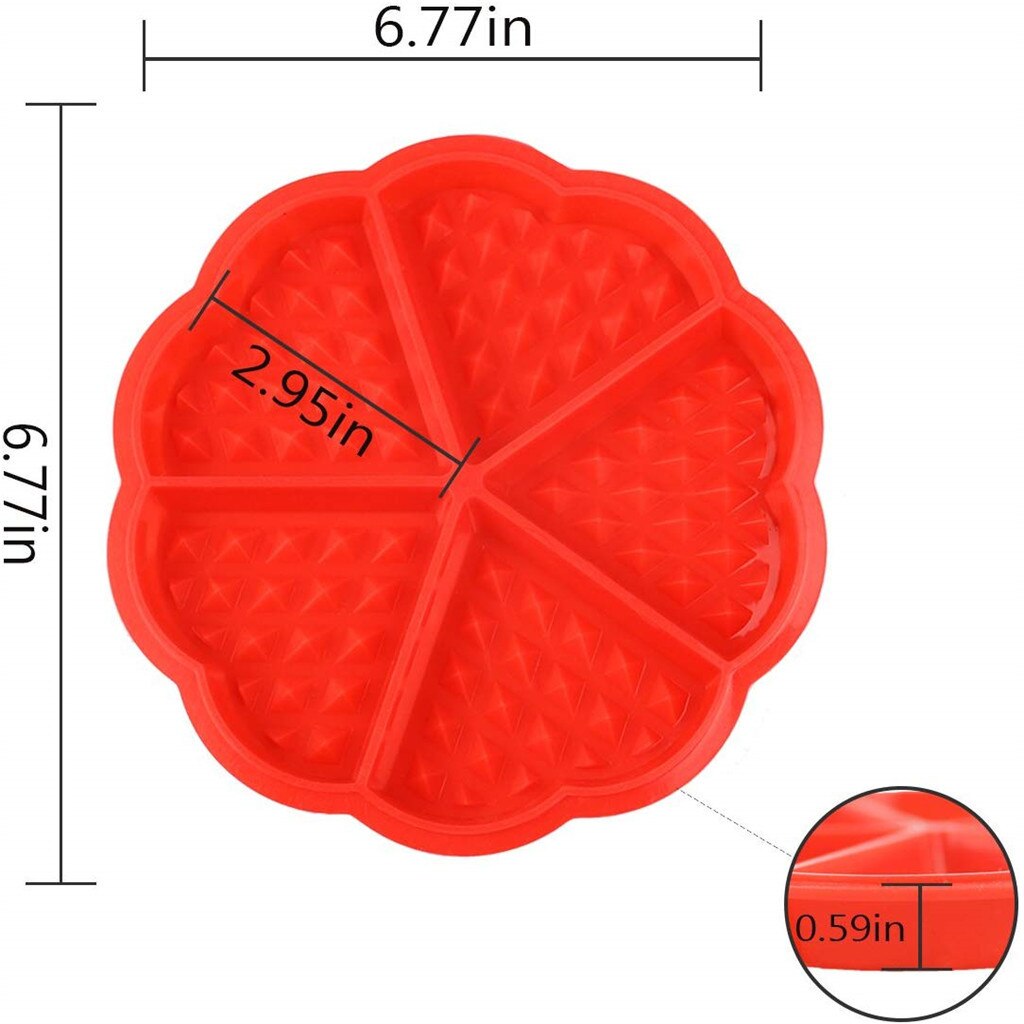 Silicone Waffle Mould Non-Stick (2pcs)