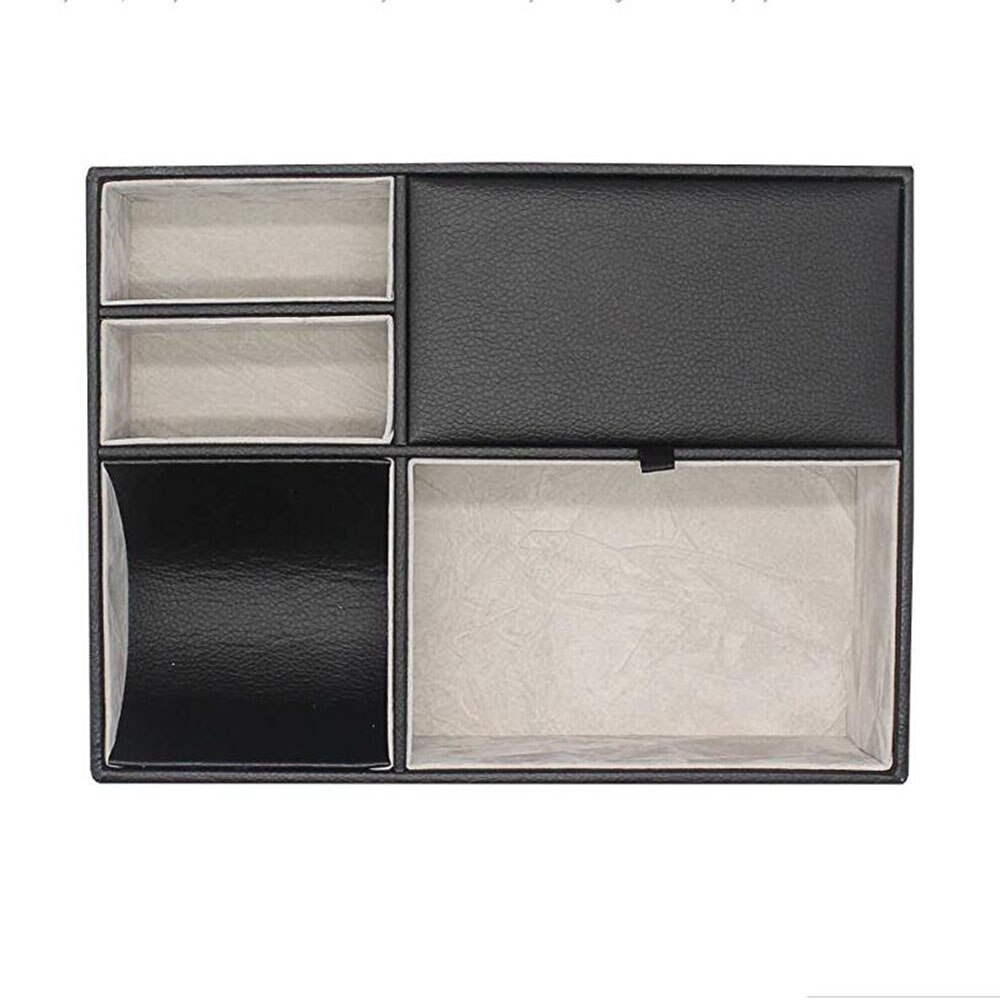 Nightstand Organizer PU Leather Box