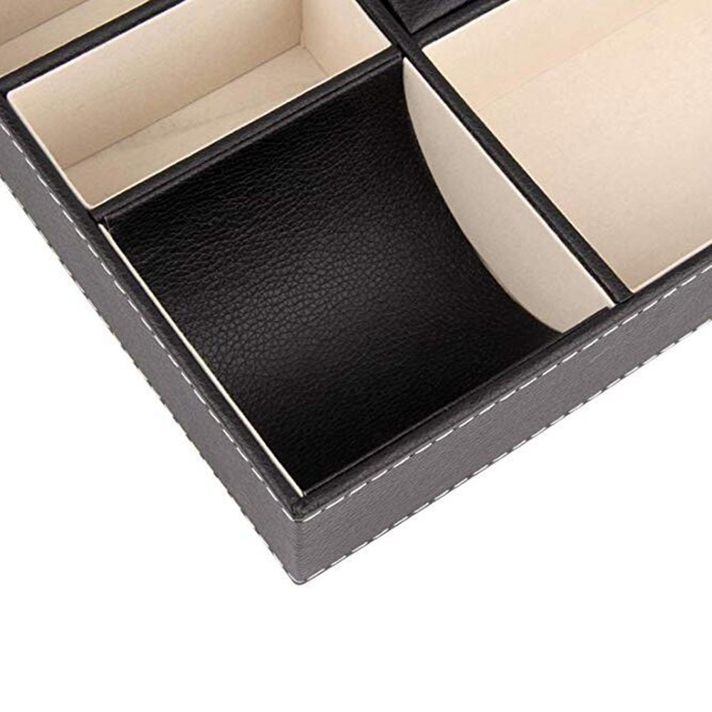 Nightstand Organizer PU Leather Box