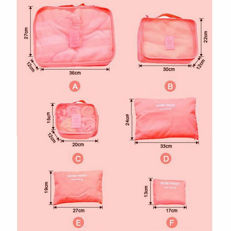 Suitcase Organizer Travel Pouch (6 pcs)