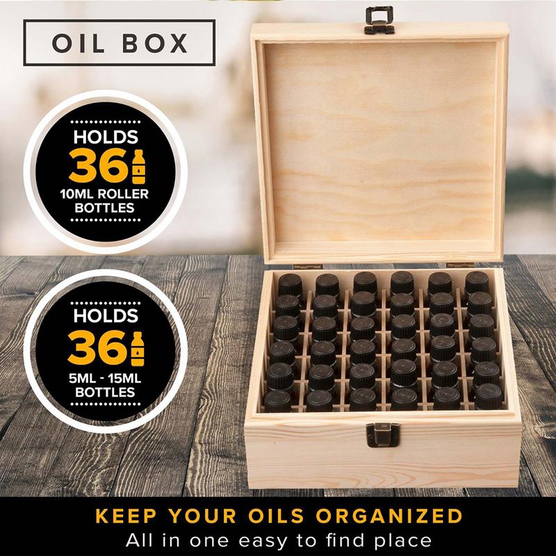 Essential Oil Box 36 Slot Holder