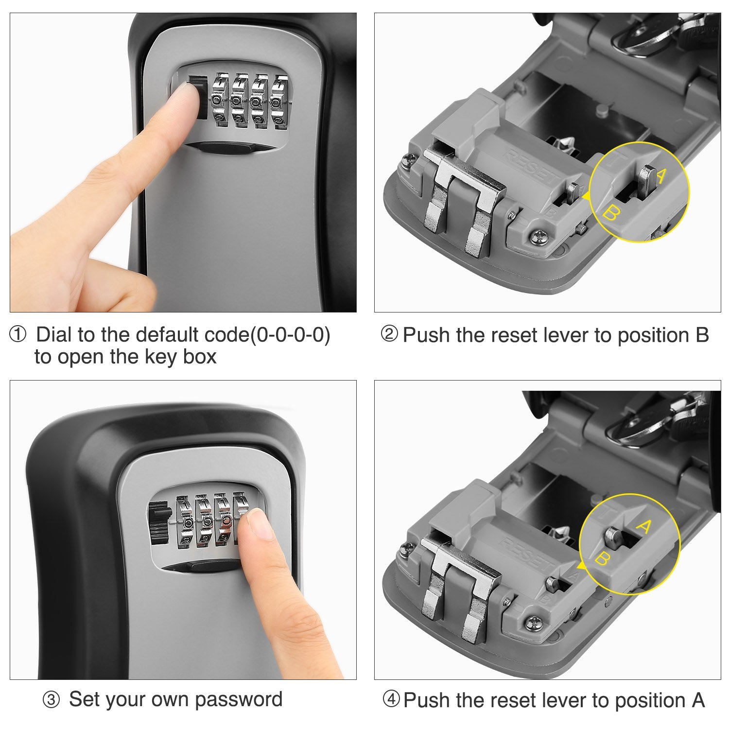 Combination Lock Box Key Safe
