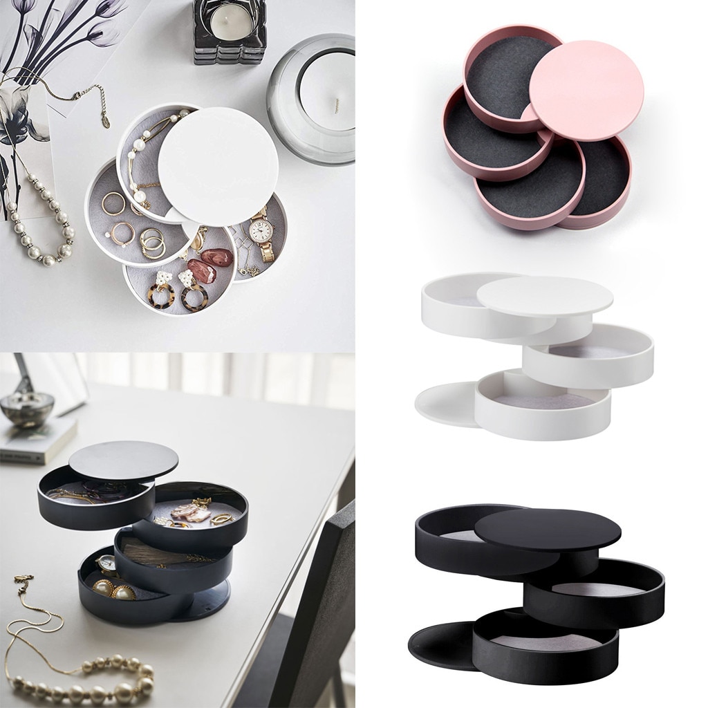 Modern Jewelry Box 4-Layer Organizer