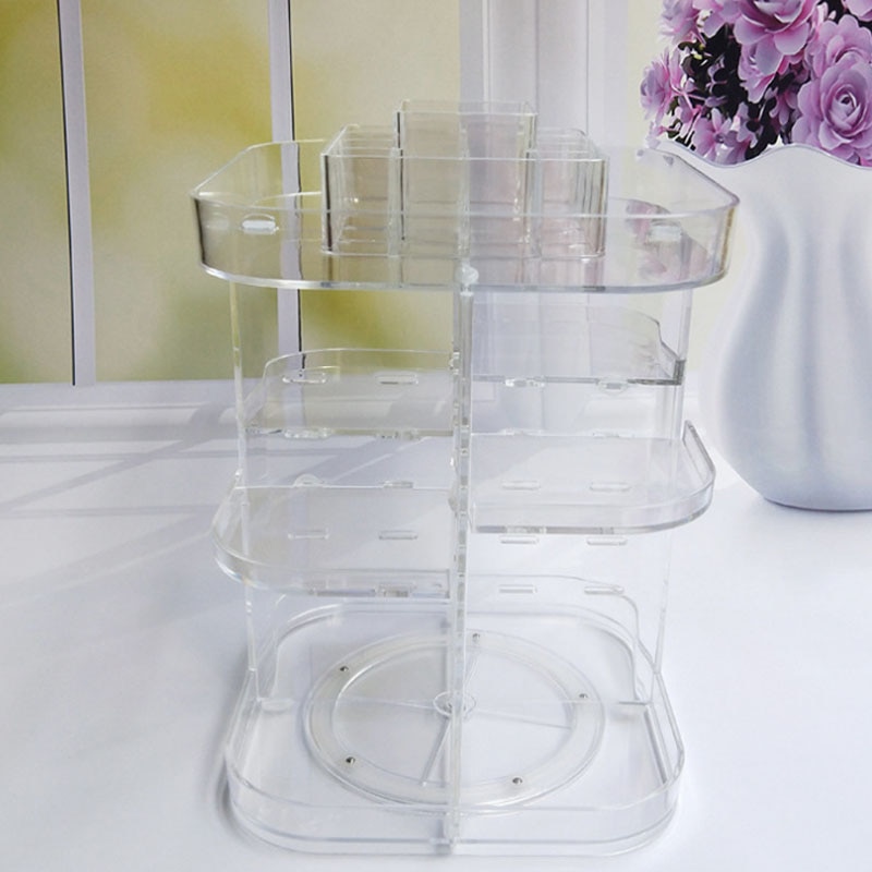 Acrylic Makeup Storage Rotating Organizer