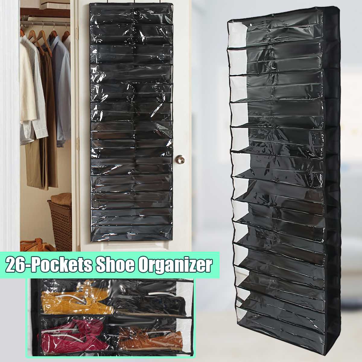 Hanging Shoe Rack 26-Pocket Storage