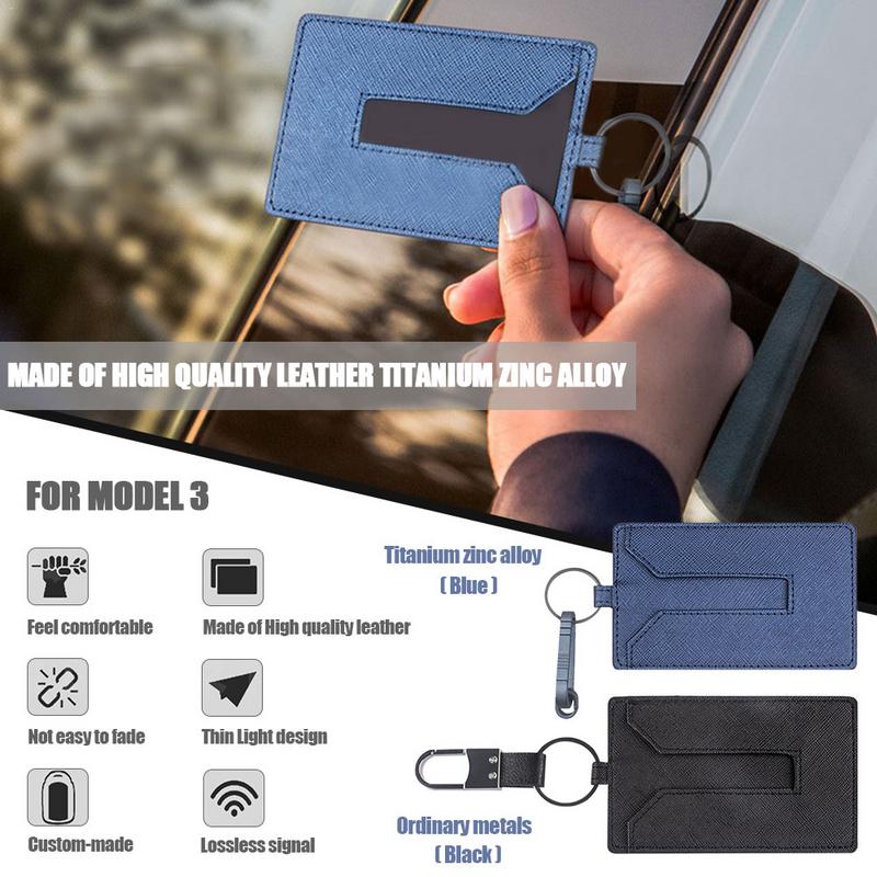 Key Card Holder Leather Keychain