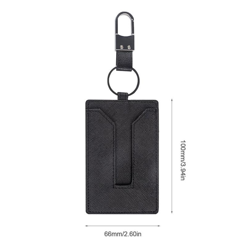 Key Card Holder Leather Keychain