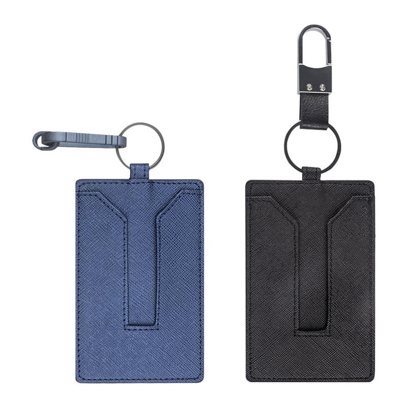 Key Card Holder Leather Keychain