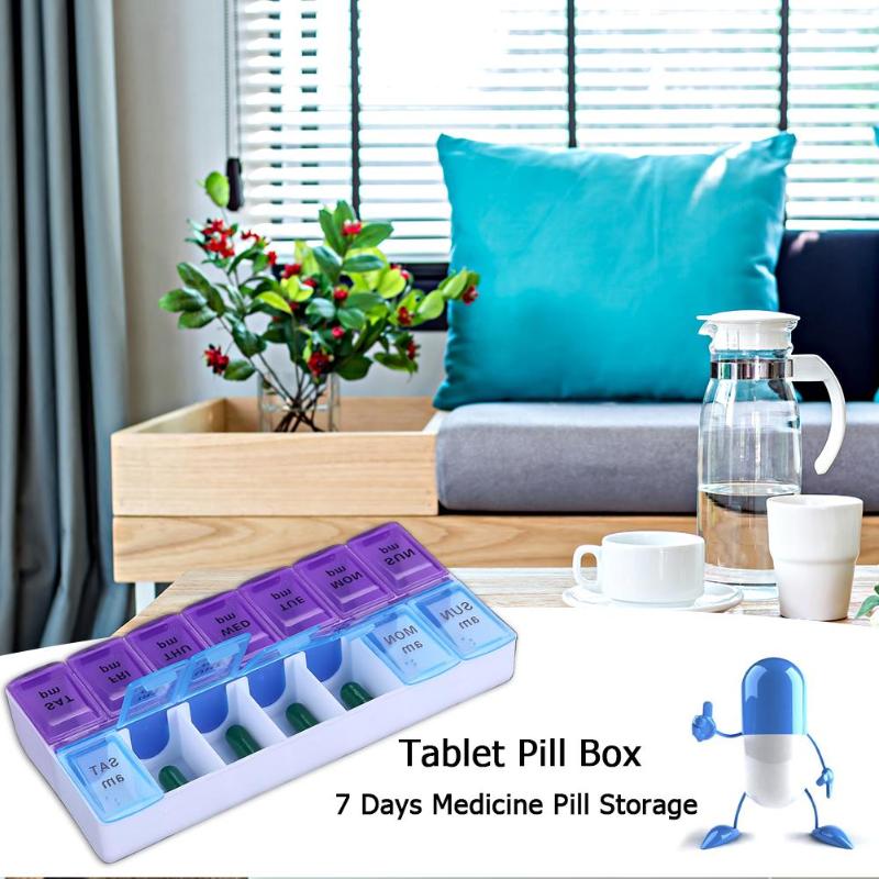 Medicine Organizer 14 Grids Pill Box