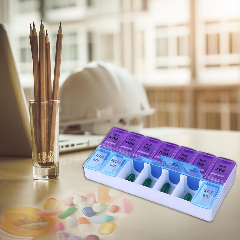 Medicine Organizer 14 Grids Pill Box