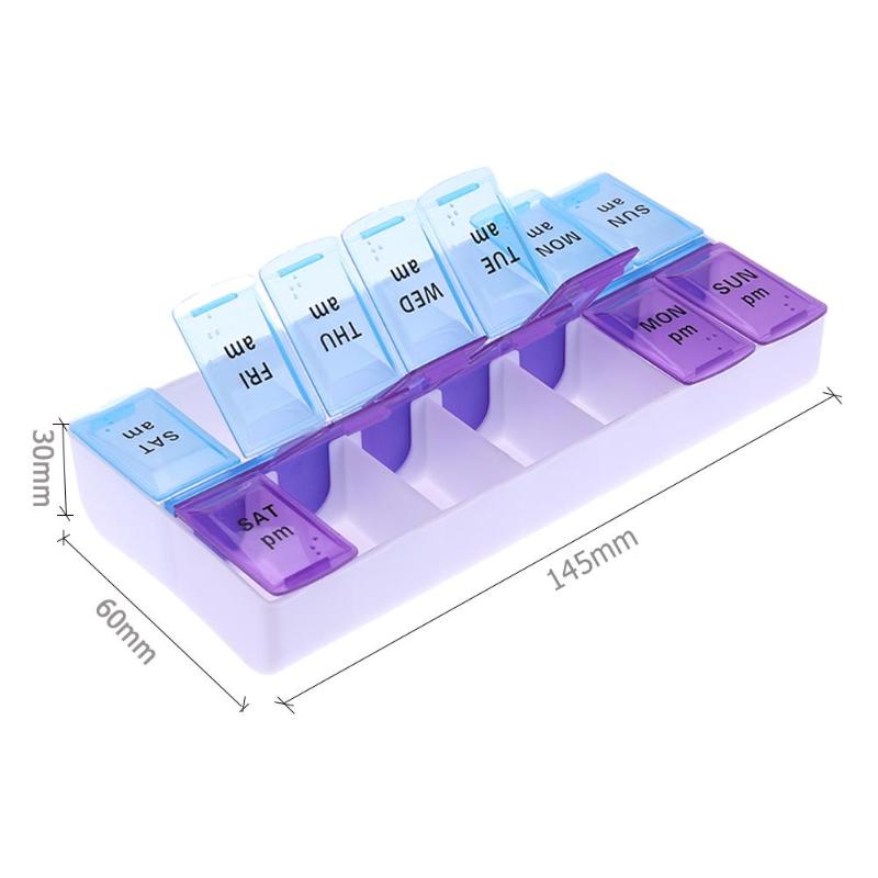 Medicine Organizer 14 Grids Pill Box