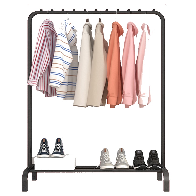 Metal Clothes Rack Floor Standing Frame