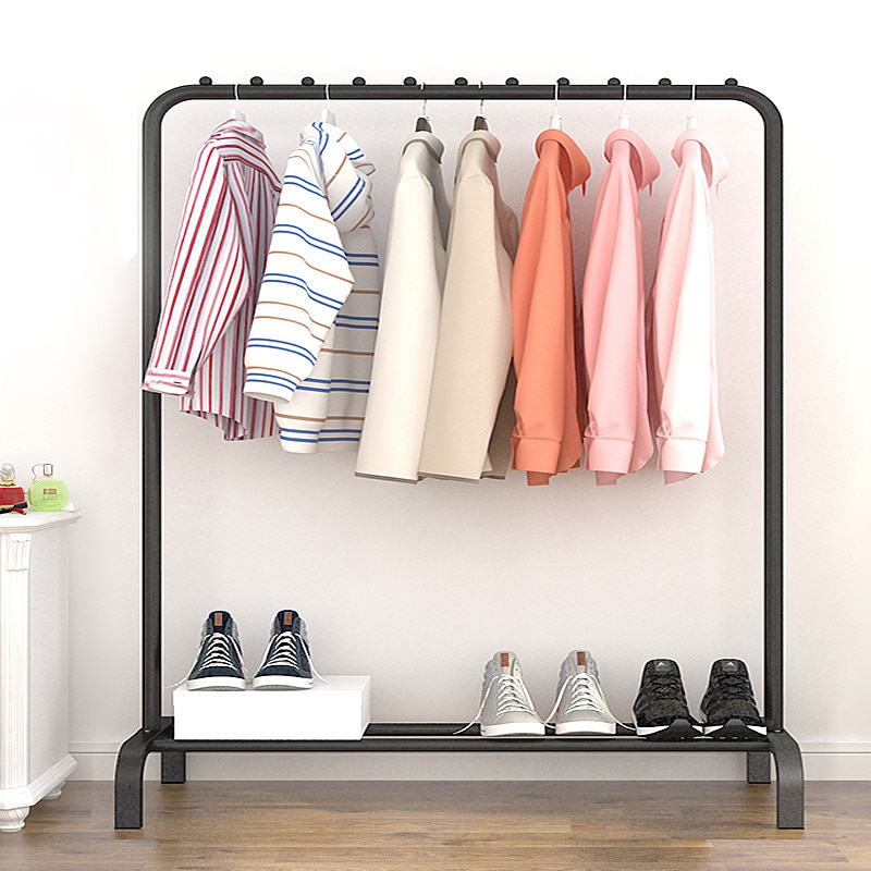 Metal Clothes Rack Floor Standing Frame