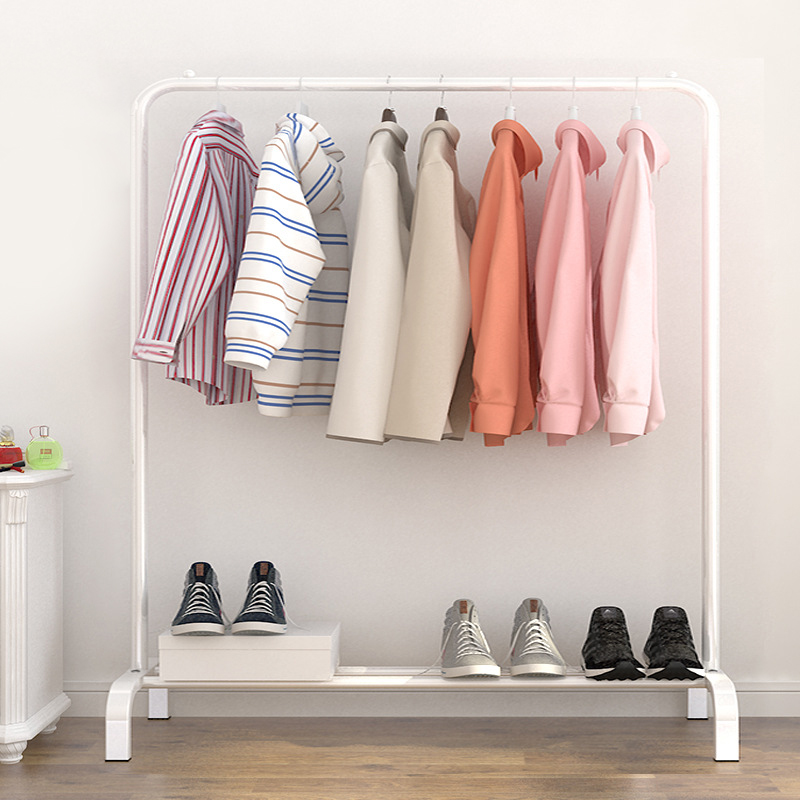 Metal Clothes Rack Floor Standing Frame