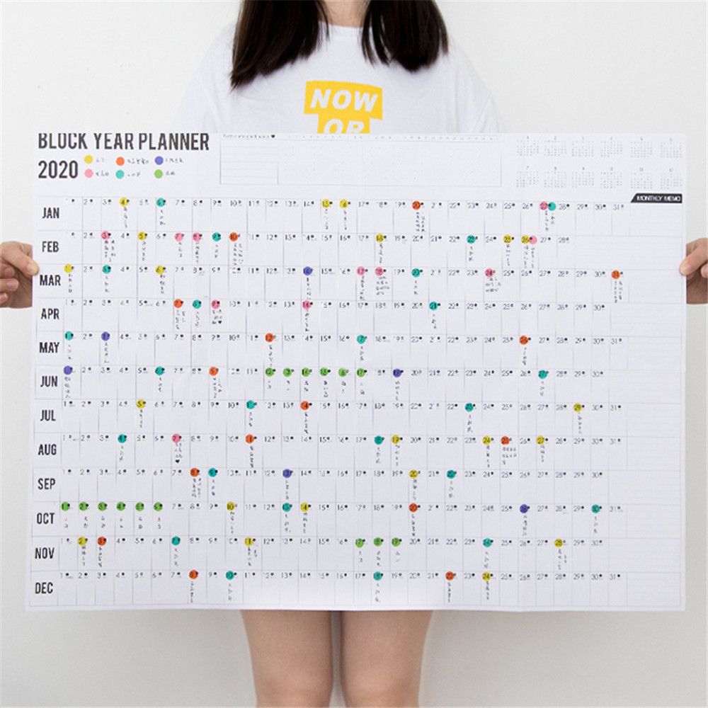 2020 Year Planner with Sticker Dots