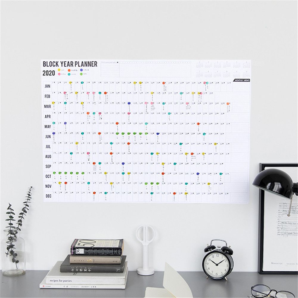 2020 Year Planner with Sticker Dots