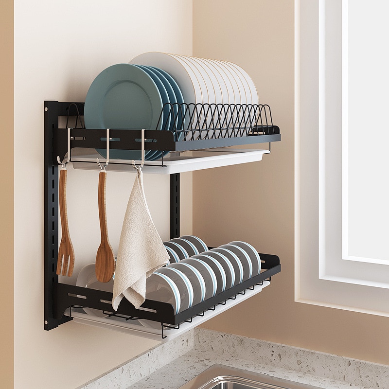 Hanging Dish Rack Plate Bowl Drain