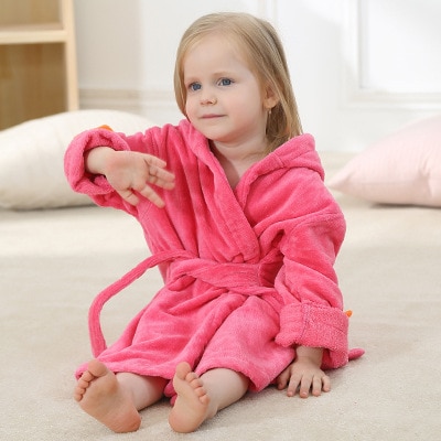 Kids Hooded Bath Towel Cute Robe