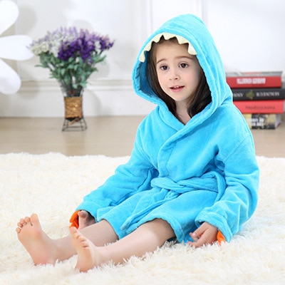 Kids Hooded Bath Towel Cute Robe