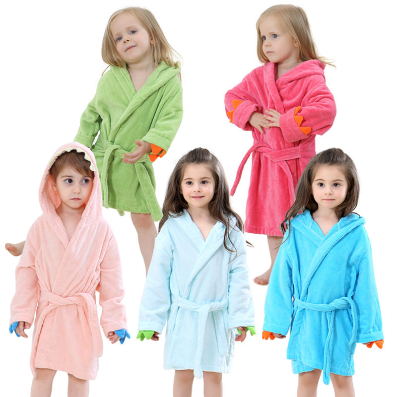 Kids Hooded Bath Towel Cute Robe