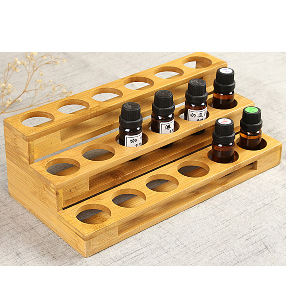 Essential Oil Rack Wooden Organizer