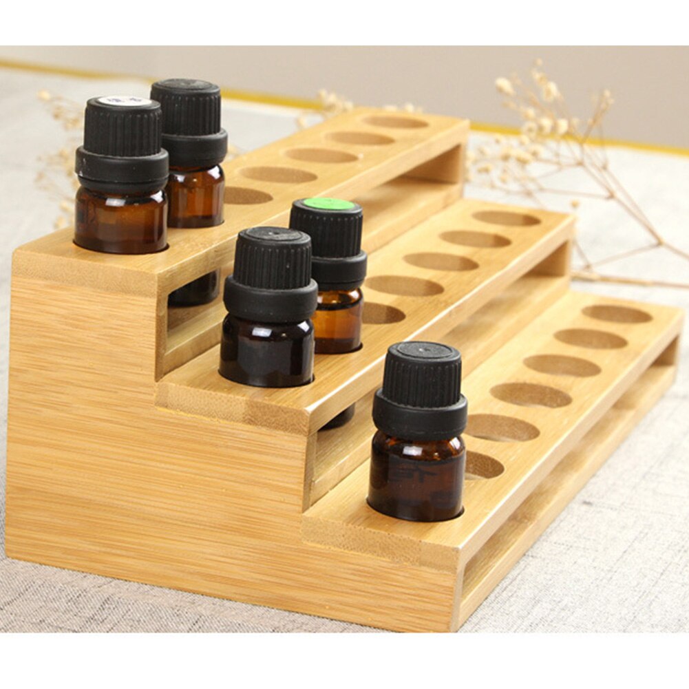 Essential Oil Rack Wooden Organizer