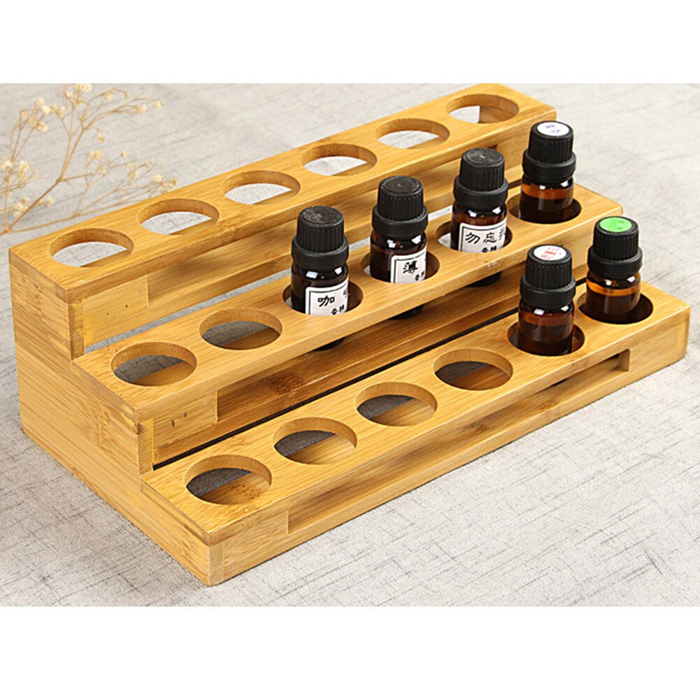 Essential Oil Rack Wooden Organizer