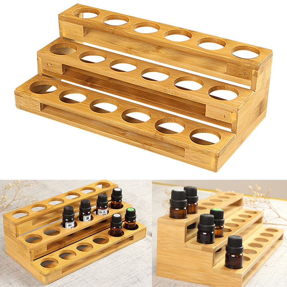 Essential Oil Rack Wooden Organizer