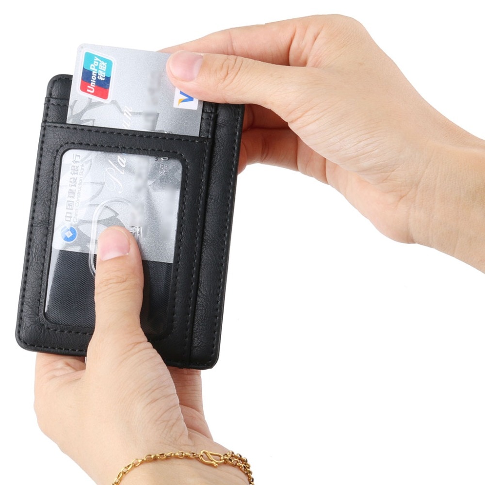 Leather Card Holder RFID Signal Blocker