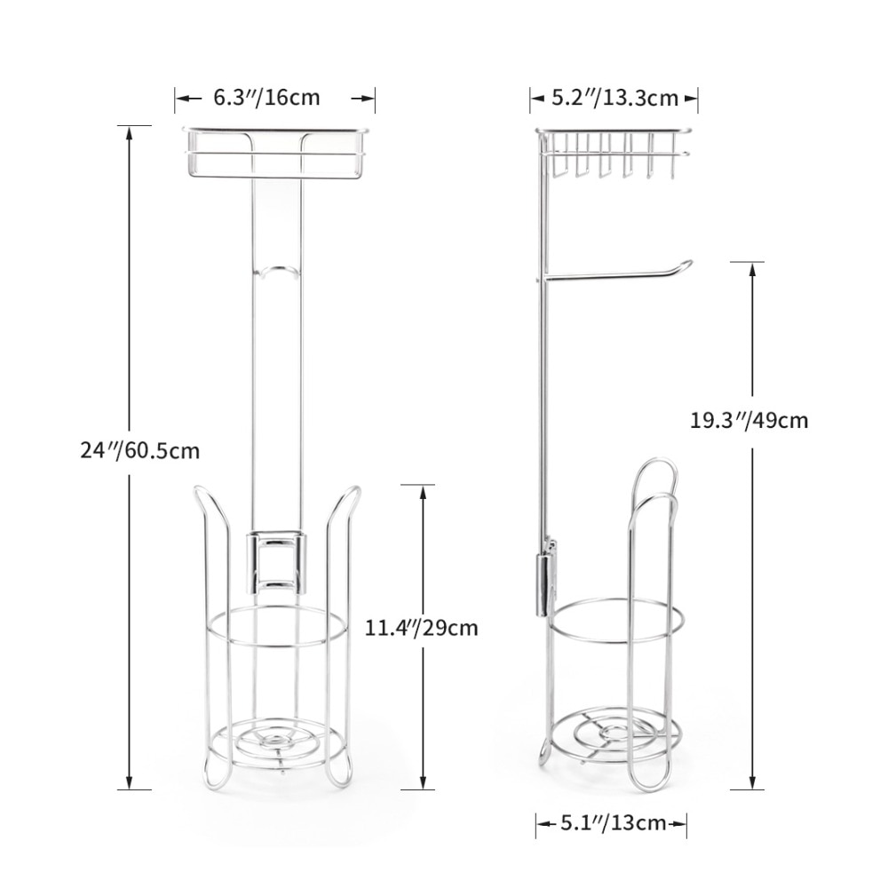 Toilet Roll Holder Stand Stainless